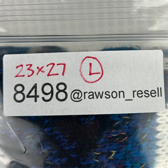 Concrete 3D Coogi STYLE Knit Sweater Large Blue Multicolor Grandpa 90s Hip Hop - Picture 6 of 6